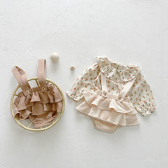 Baby Pleated Ruffle Camisole Romper