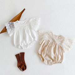 Baby Lace Flying Sleeve Bodysuit
