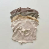 2-Piece Baby Solid Color Casual Suit