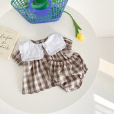 2-Piece Baby Plaid Print Set