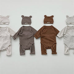 3-Piece Baby Solid Color Suit