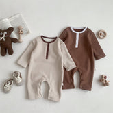 Baby Solid Color Fleece Romper