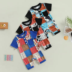 Baby Cow Print Romper