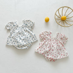 2-Piece Baby Flower Print Set