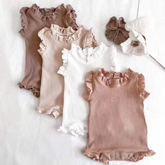 Baby Solid Color Seeveless Bodysuit