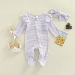 Baby Striped Print Romper