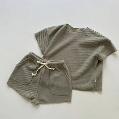 2-Piece Baby Solid Color Casual Suit