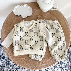 2-Piece Bear Print Set
