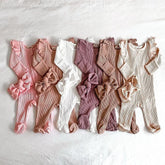 Baby Solid Color Romper +Headband