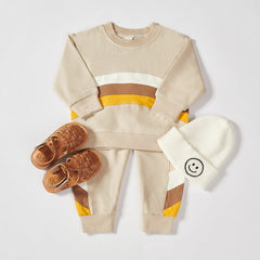 2-Piece Baby Stripe Patchwork Set