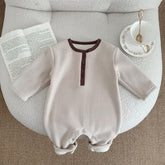 Baby Solid Color Fleece Romper