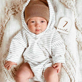 Baby Striped Hooded Bodysuit