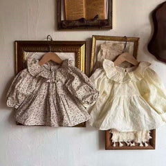 Baby Lotus Leaf Collar Shirt Skirt
