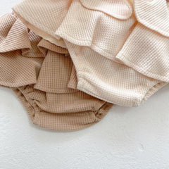 Baby Pleated Ruffle Camisole Romper