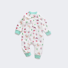 Baby's Fleece Zipper Suit Long-sleeved Crawler Outer Wear