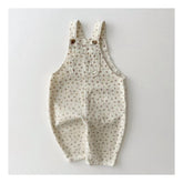 Children's clothing autumn and winter floral Denim strap pants