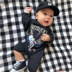 Baby Beetle Juice Print Romper