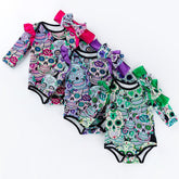 Baby Halloween Skull Print Romper