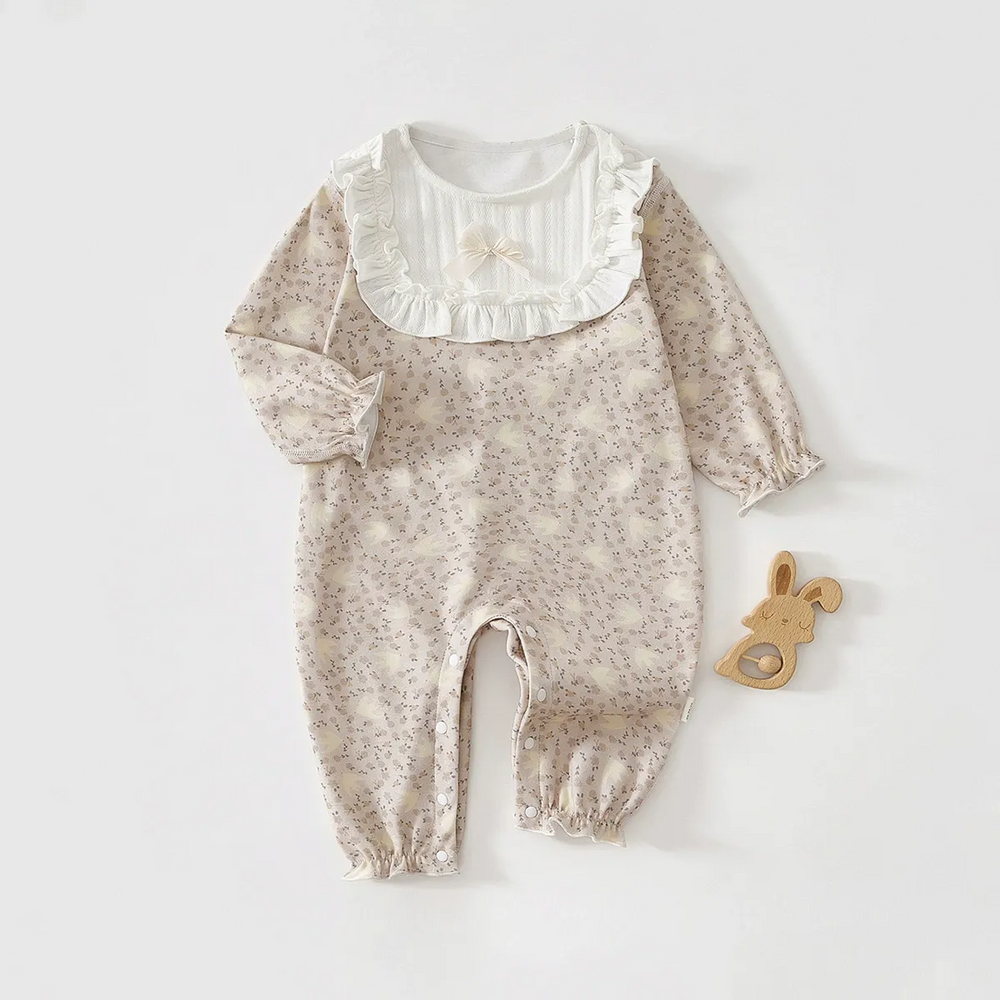 Baby Brick Town Print Romper