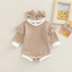 Baby solid striped Bodysuit