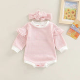 Baby solid striped Bodysuit