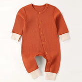 Baby Solid Color Round Neck Romper