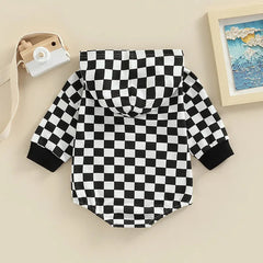 Baby Plaid Hooded Bodysuit
