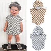 Baby Plaid Hooded Bodysuit