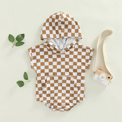 Baby Plaid Hooded Bodysuit