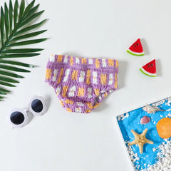 2-Piece Baby Girl Flower Swimsuit Set