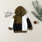 Baby Boy Hooded Patchwork Sweatshirt