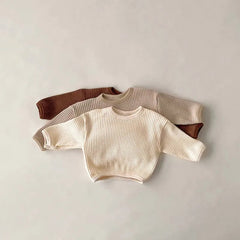 Baby solid color waffle Top