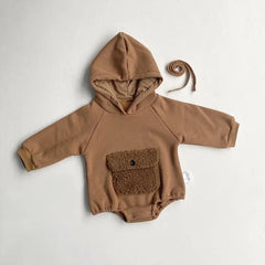 Baby Solid Color Round Neck Bodysuit