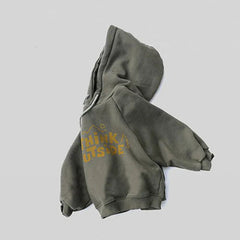 Solid baby hooded top