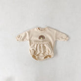 2 piece baby rainbow print set