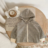 baby Striped hooded top
