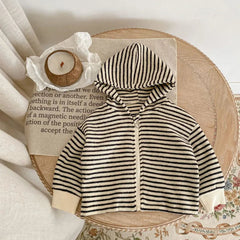 baby Striped hooded top