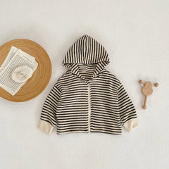 baby Striped hooded top