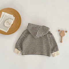 baby Striped hooded top