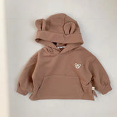 Solid baby hooded top