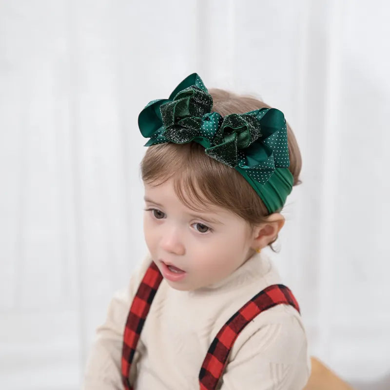 Baby Girls Christmas Bow Headband