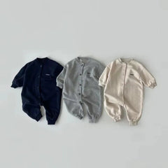 Baby Solid Color Cotton Romper