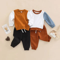 2-Piece Baby Patchwork Sleeve Set