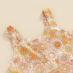 Baby Girl Flower Print Romper
