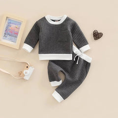 2-Piece Baby Round Neck Casual Suit
