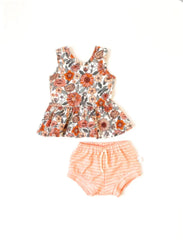 2-Piece Baby Girl Flower Print Set
