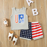 2pcs Baby Boy Independence Day Set