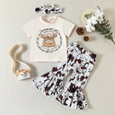 2pcs Baby Girl FARM BABY Print Set