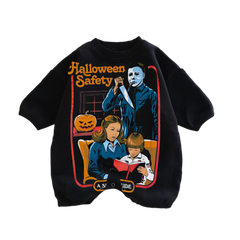 Halloween Safety Print Romper