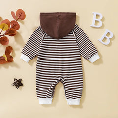 Baby Hooded Striped Romper
